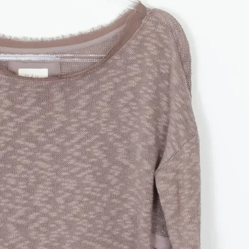 Deletta Anthropologie Nubby Circle Long Sleeve Sweater Tan Womens Size Small - Image 3