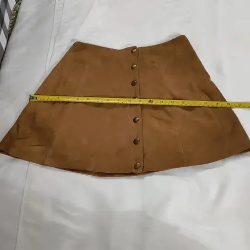 Altar'd State  Brown Cassie Button Down A-line Skirt XS Boho Fall Preppy Festival