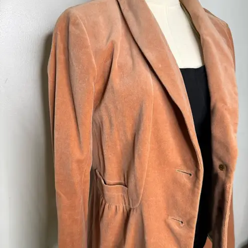 Reiss Peach Women’s Wool Velvet 2 Button Blazer Jacket Size Small