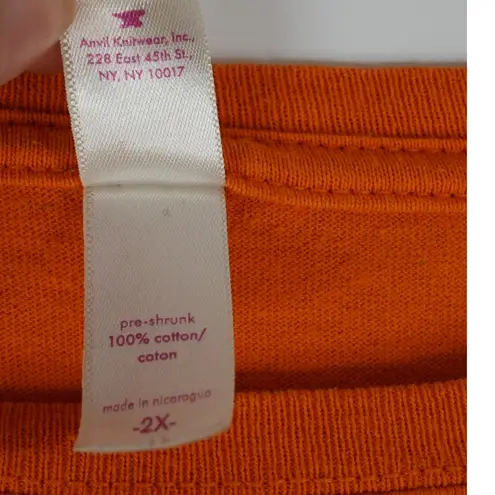 Anvil Tennessee Volunteers T-Shirt Womens 2XL Big Orange Country Rocky Top