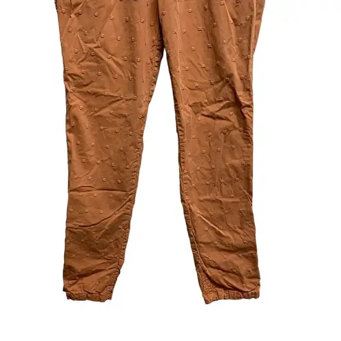 Sundance Pants 6 Orange Floral Applique Accents Skinny Mid Rise Cotton Stretch