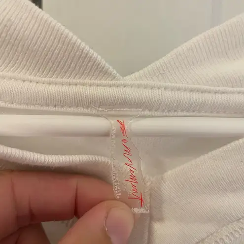 FP Movement X CHAARG collab long sleeve shirt white with pink letters XS