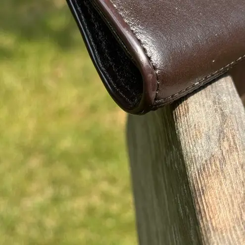 Valerie Stevens Brown Leather & Leopard Calf Hair Evening Shoulder Clutch Bag