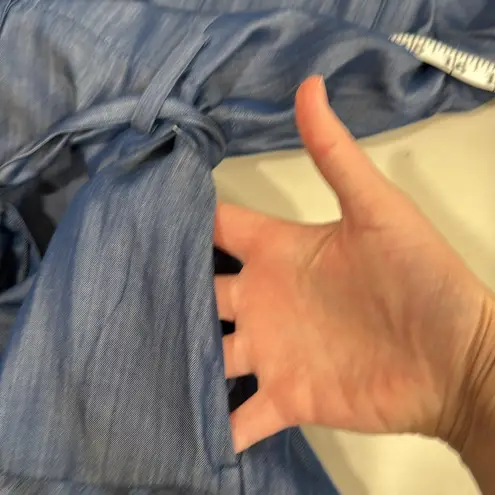 On 34th Women's Chambray Belted Visit Shirtdress Size Medium NWOT Blue