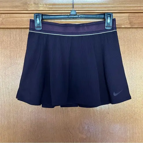 Nike Court Dri-Fit Flouncy Ribbed Tennis Athletic Skirt Skort Purple Size Medium