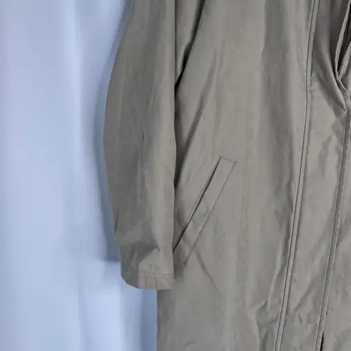 Gallery Tan Full Zip Trench Coat Size Petite Small