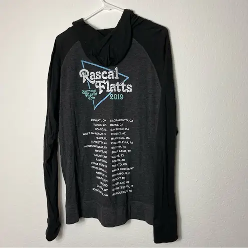 Women’s Rascal Flatts Black and Grey Zip Up Hoodie L Size L