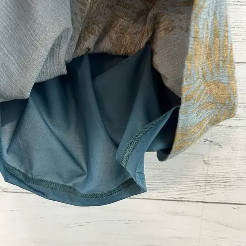 Bishop and Young Blue Gold Printed Crinkle Short Set Size M