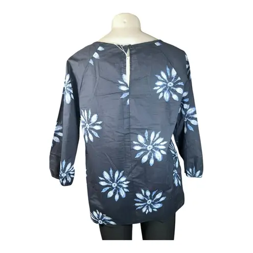 NWT Grand & Greene Top Sise M Blouse Blue Crochet Size M