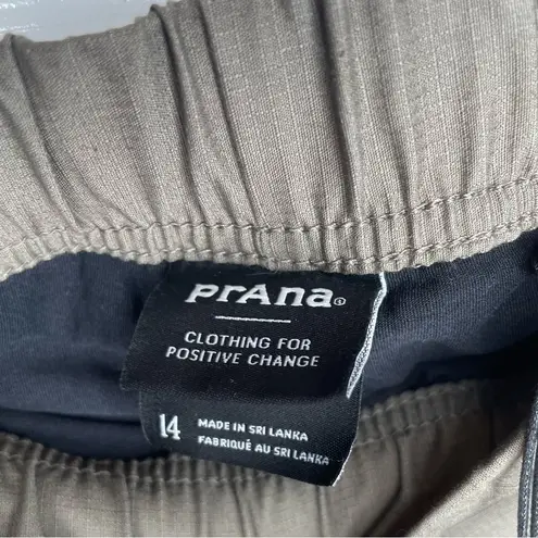 prAna Double Peak Skort Skirt Size 14 Color Mud Khaki Gorpcore Hiking Cotton NWT