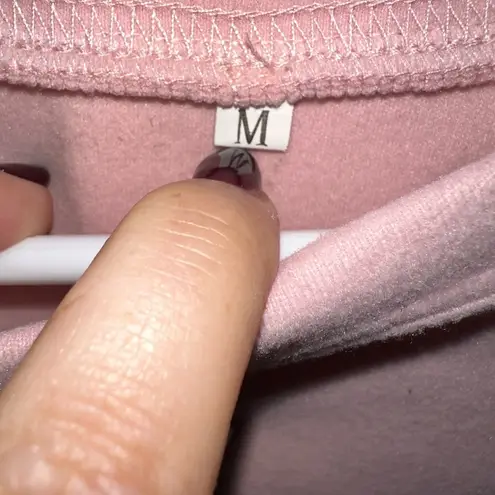 Merry & Bright Christmas Pink Velour Sweatshirt Size M