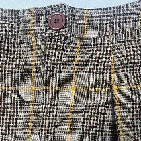 Xhilararanation Womans size 9 Brown plaid mini skirt with buttons Y2K 2000'S