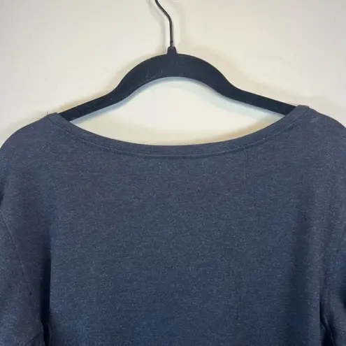 Duluth Trading Co Wearwithall Ponte Knit Dress Gray Long Sleeve Stretch Short XL