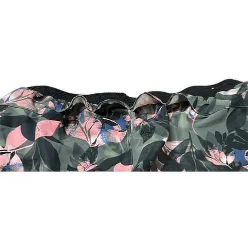 Crane 700817 Green Floral Performance Running Shorts w/Liner XLARGE Sportswear Size XL