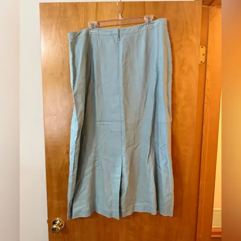 LL Bean 100% Linen Skirt Washable Vintage Modest Church Travel NWT Size 20