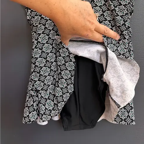 Shore Shapes Swimwear Black Geometric Print One Piece Swimsuit Shaper Slimming Size 8