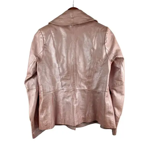 Terry Lewis Classic Luxuries Pink Leather Blazer Jacket PXS
