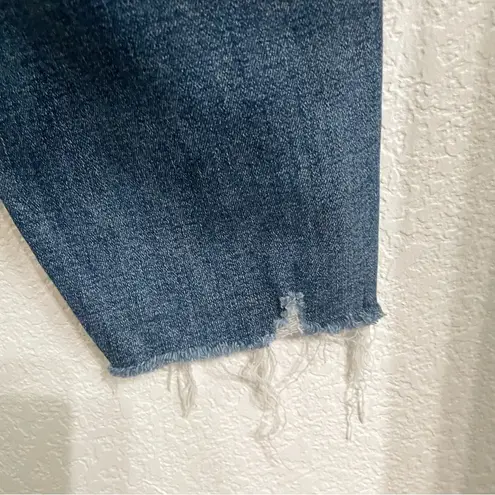 Silver Jeans Women’s Denim Blue BoyfriyFit Distressed Chewed Frayed Hem Size 30