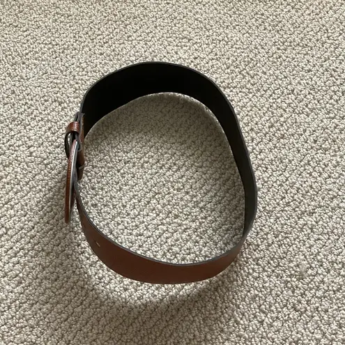 Y2K Faux Snake Skin Belt Thick High Waist Size XS Statement Brown