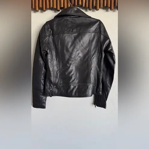 Harley Davidson black sheepskin leather jacket size XS NWT
