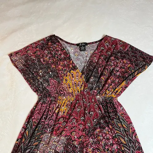 5th & Love V-Neck Paisley Floral Paisley Baby Doll Dress Size Medium Knee Length