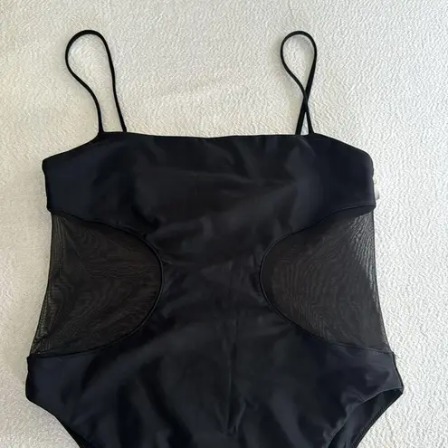 Ramy Brook Novalee Mesh-Paneled One-Piece Swimsuit, Size Large, $238