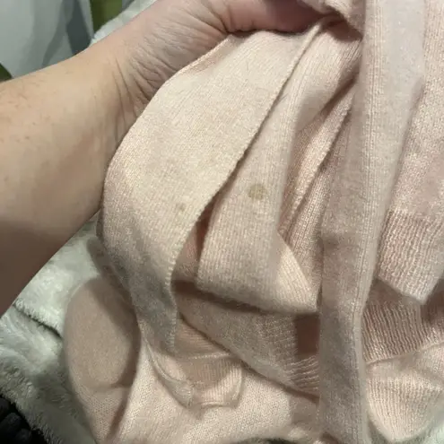 CRUSH. Cashmere Ribbed Knit Wrap Sweater Light Pink Size 2 Light Weight See Pics