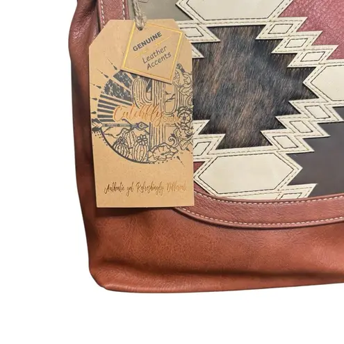 NWT! Catchfly Studio Aztec Crossbody Bag Concealed Carry Western Purse Brown