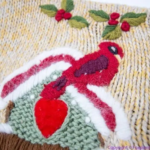 Vintage BonWorth Christmas sweater, 3D, Santa Clause, cardinal, M Red Size M