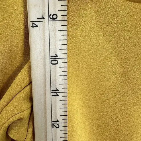 Gypsies & Moondust wide leg pants womens large yellow high rise belted boho glam