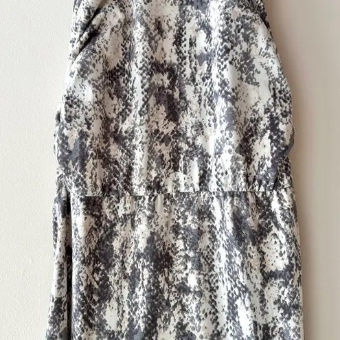 Tart Cinched Bubble Skirt Mini Dress, Alligator/Crocodile Print, Size Small