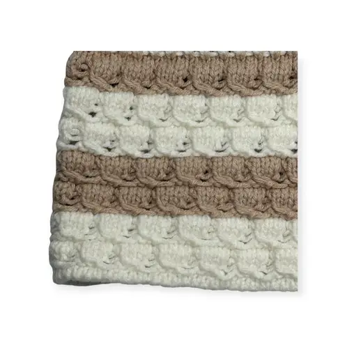 new House of Harlow 1960 𣓠Crochet Striped Bermuda Shorts 𣓠Almond White 𣓠Small