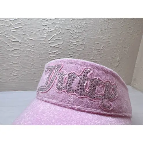 Juicy Couture  bling rhinestone light pink visor hat Y2K ONE SIZE - NWT