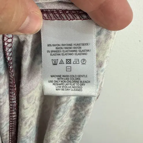 Maeve Sleeveless Dress Womens Small Red Boho Abstract Print Midi Festival Indie