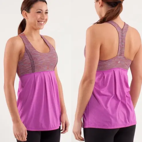 Lululemon  Power Dance Heathered Ultraviolet Wee Are Free From Space Tank Size 8 thumbnail 3