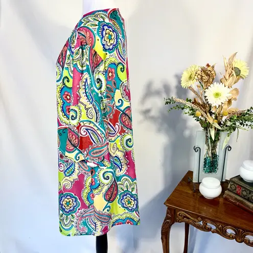 Anne cole NWT Multicolor Paisley Print Swim Cover-Up Semi Sheer Dress Sz L/XL💛