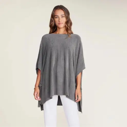 Barefoot Dreams Cozy Chic Hi Lo Poncho with Side Tie