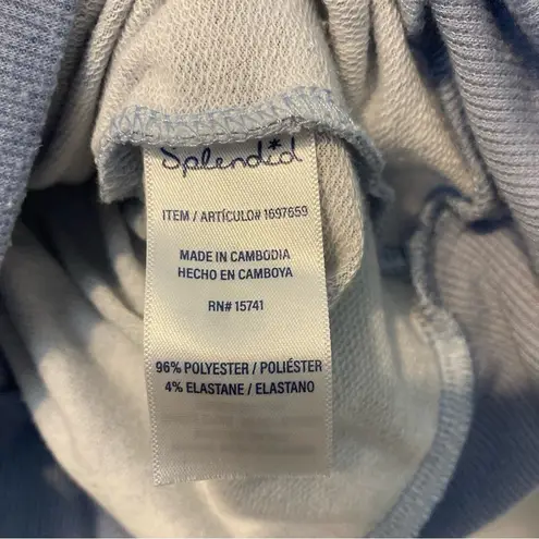 Splendid  Blue and White Star Pattern Long Sleeve Pajama Pants Cozy Lounge Set