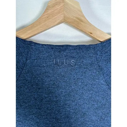 Ilus Label Cinch Allure Cross Over Long Sleeve Crop Top L NWT Blue Size L