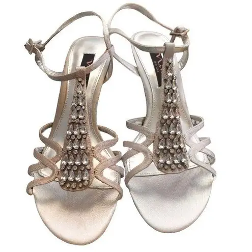 Nina  jeweled heeled sandals