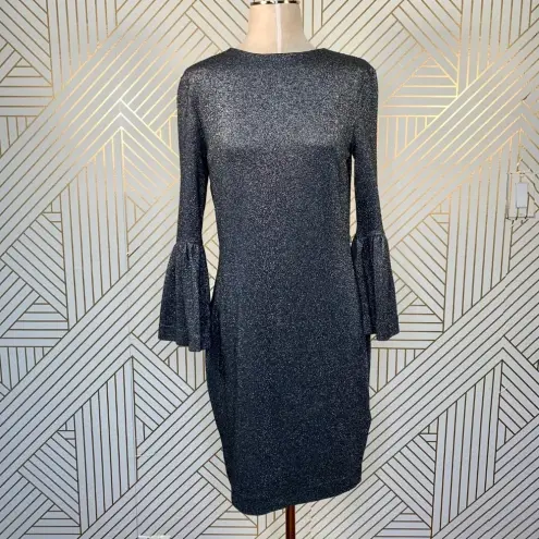 Ted Baker  Hanneh Fluted Metallic Knit Mini Dress‎