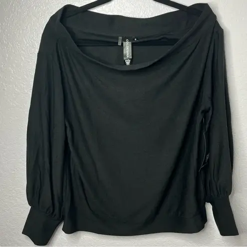 Coldesina Black Off The Shoulder Buttery Soft Stevie Top Sexy Sweater Small New!