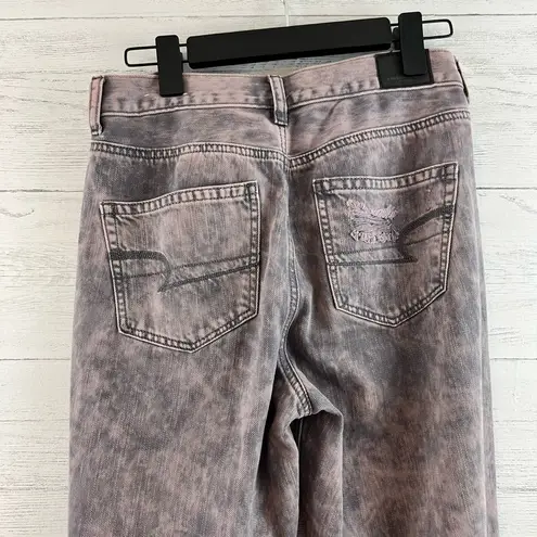 American Eagle  Pink Gray Acid Wash Mom Jeans Size 4