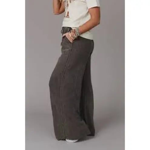 THREE BIRD NEST Relaxing Robin Drawstring Wide Leg Pants Loungewear Sweatpant XL Gray