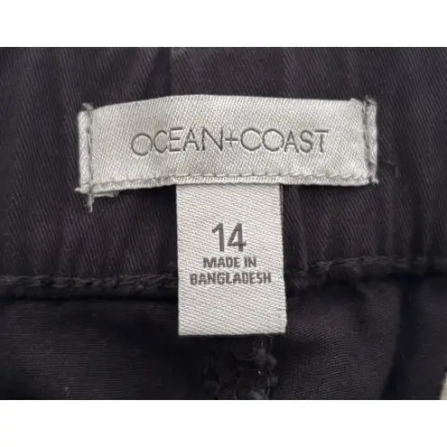 Ocean + Coast Black Casual Front Drawstring Pants Size 14