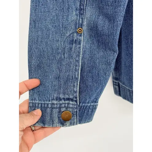 Classic Elements Womens Medium 10-12 Jean Top Green Accents St. Pattys Heart Vtg