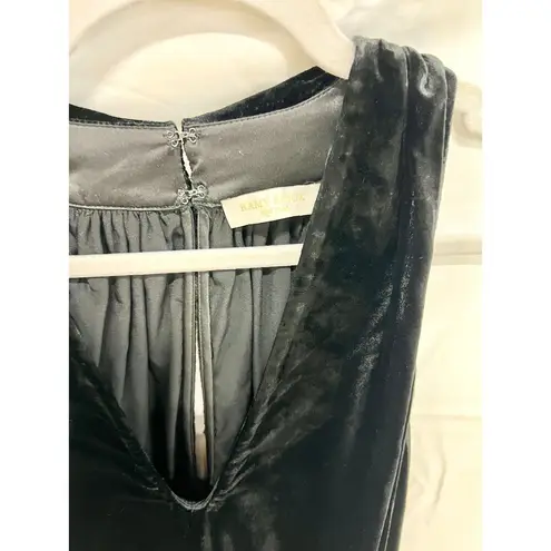 Ramy Brook Jerry Velvet Sleeveless V-Neck Short Mini Dress Black Women's Size S