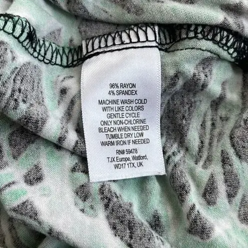 Kenar maxi sleeveless dress green/black abstract print rayon size XS preloved