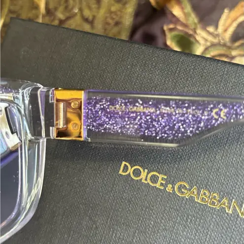 Dolce & Gabbana Authentic 54mm cat eyes clear Glitter acetate sunglasses