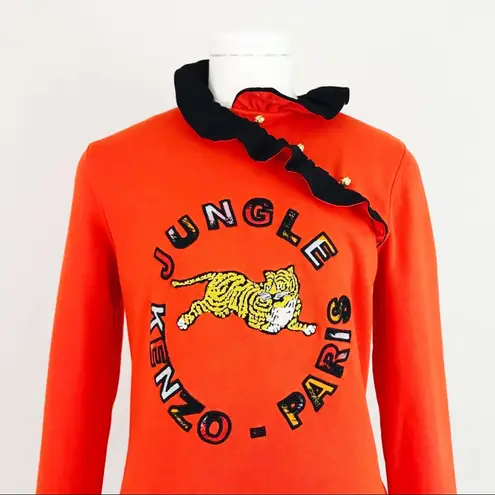 KENZO x H&M Silk Ruffle Collar Sweatshirt Orange